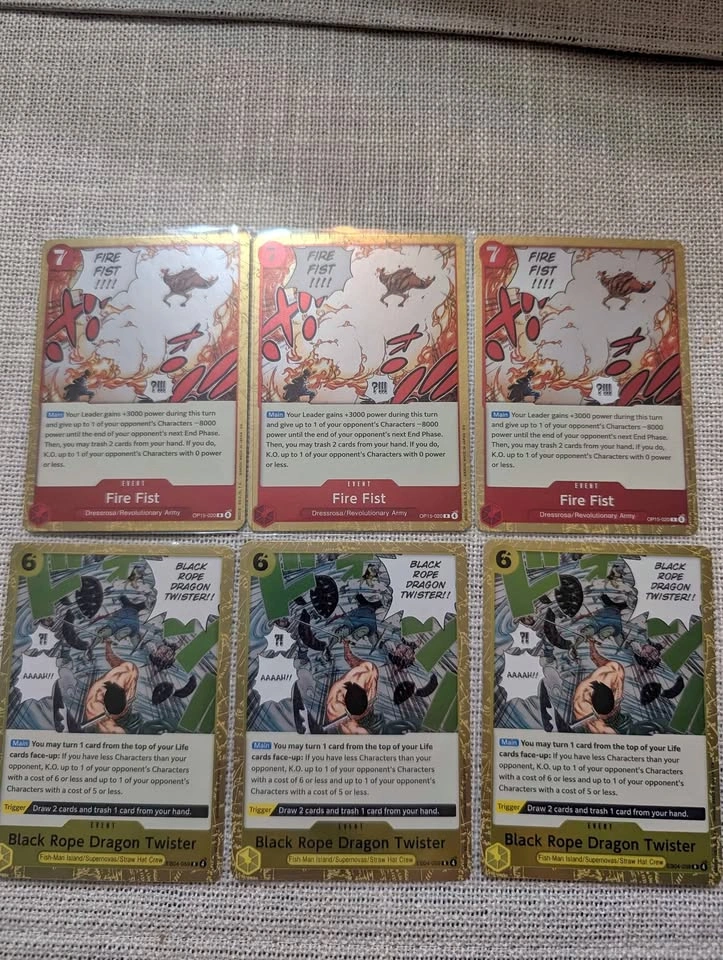 One Piece Card Game Fire Fist & Black Rope Dragon Twister