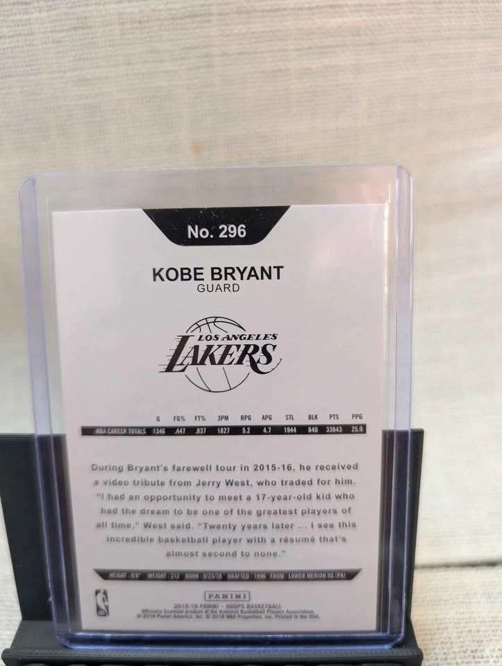 Kobe Bryant Basketball Cards - 1996 Rookie & 2018 Panini - photo 4