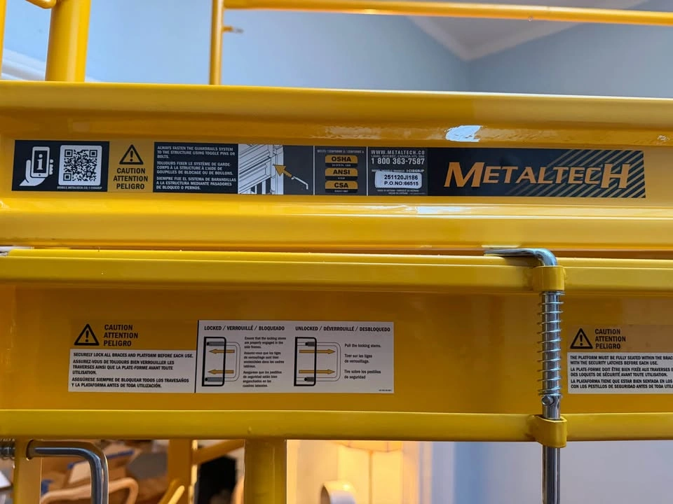Metaltech Baker Rolling Scaffold with Guardrail and outriggers - photo 5