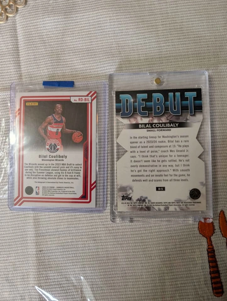 Bilal Coulibaly RC Lot - Donruss Dominators Auto 12/99 & Topps F - photo 2