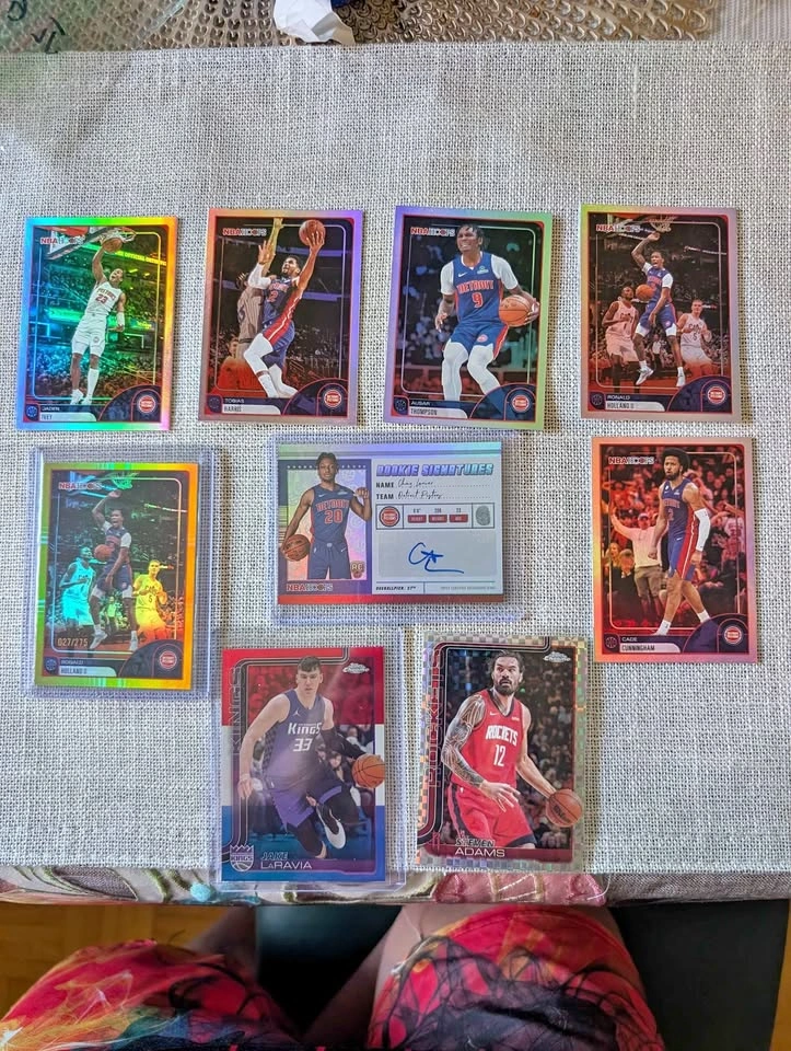 NBA Hoops Chrome Basketball Cards Lot Pistons Rookies Auto