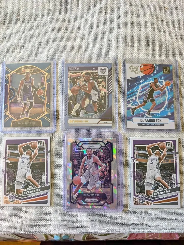 De'Aaron Fox Basketball Card Lot - Panini Select Donruss Prizm