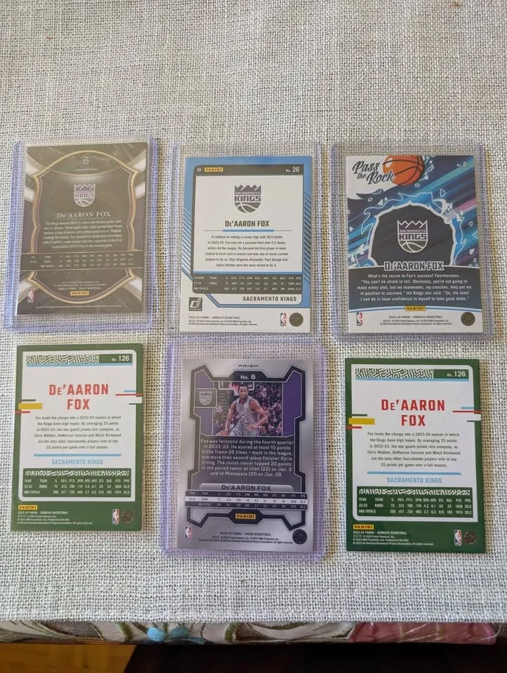 De'Aaron Fox Basketball Card Lot - Panini Select Donruss Prizm - photo 2