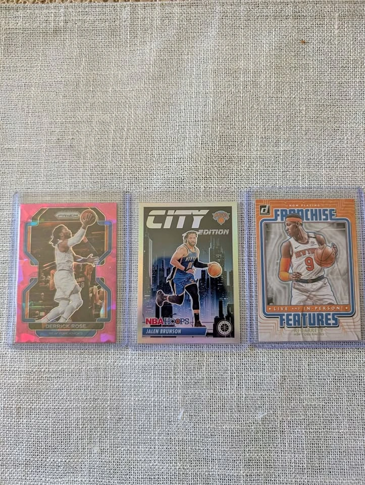 NBA Basketball Cards - Derrick Rose, Jalen Brunson, RJ Barrett K