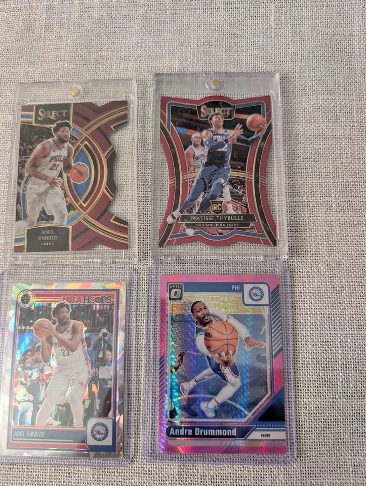 NBA Basketball Cards - Joel Embiid, Matisse Thybulle, Andre Drum