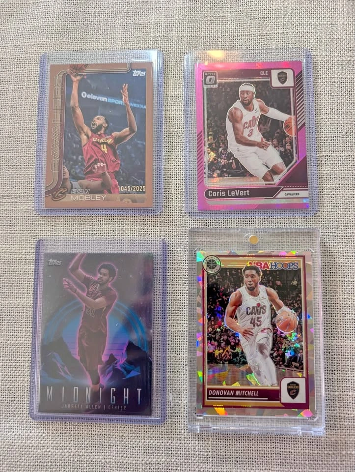 Cleveland Cavaliers NBA Basketball Cards Lot - Mobley, LeVert, A