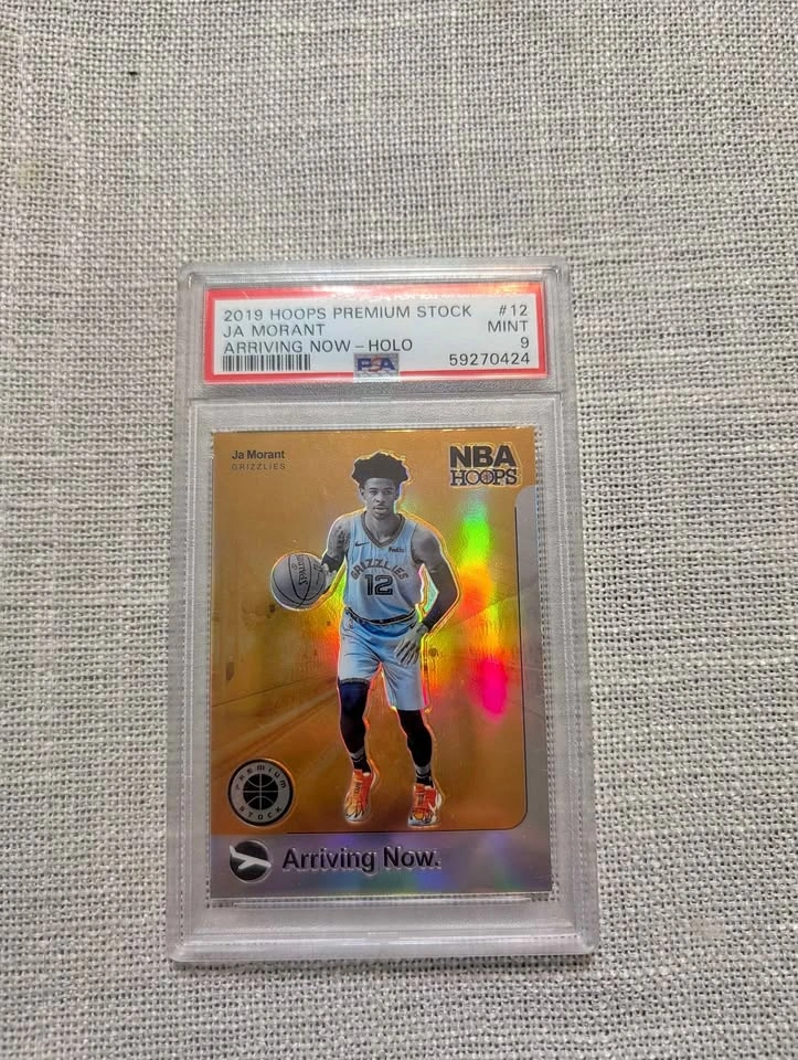 2019 Hoops Premium Stock Ja Morant Arriving Now Holo PSA 9