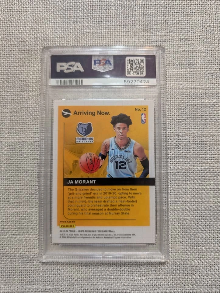 2019 Hoops Premium Stock Ja Morant Arriving Now Holo PSA 9 - photo 2