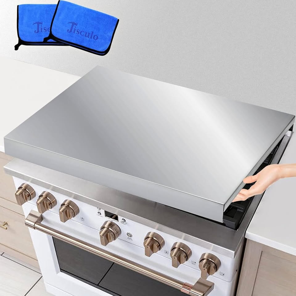 Stainless Steel Gas Stove Top Cover (30x22x2.75 Inch)