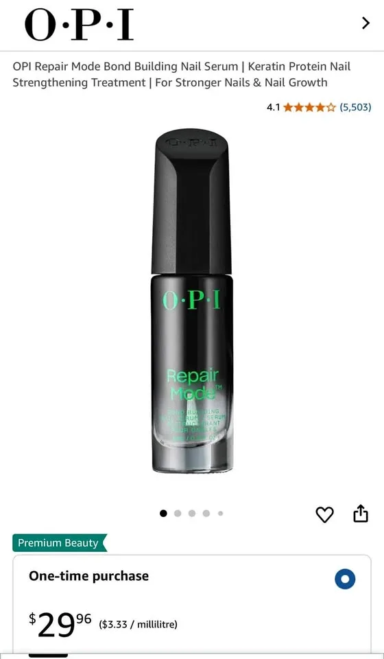 OPI Repair Mode Nail Serum | Keratin Treatment thumbnail