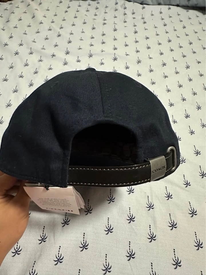 Coach Black New York Baseball Cap Leather Strap - photo 3