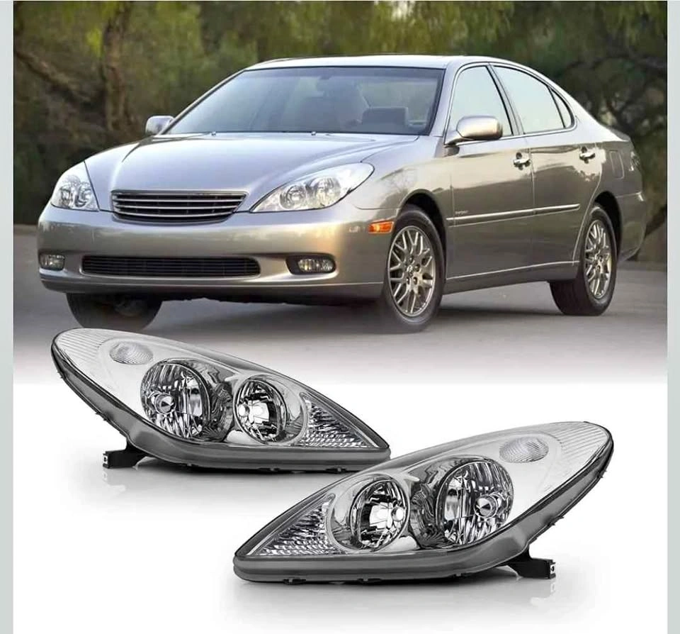 AKKON Chrome Headlights for 2002-2004 Lexus ES300 / ES330