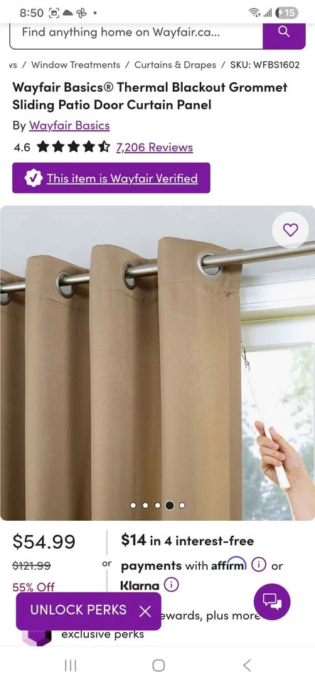 Taupe blackout curtains, 2 panels - photo 5