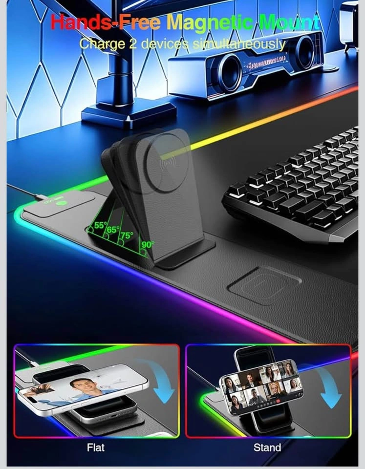 RGB Gaming Mouse Pad with Charging & Adapter (31.5"x15.8") - photo 3