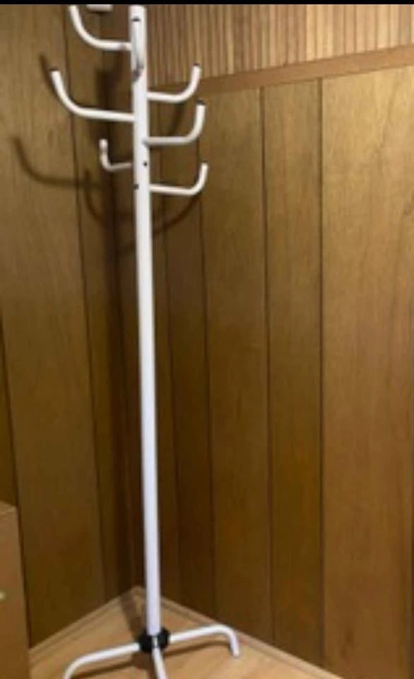 White Metal Coat Rack