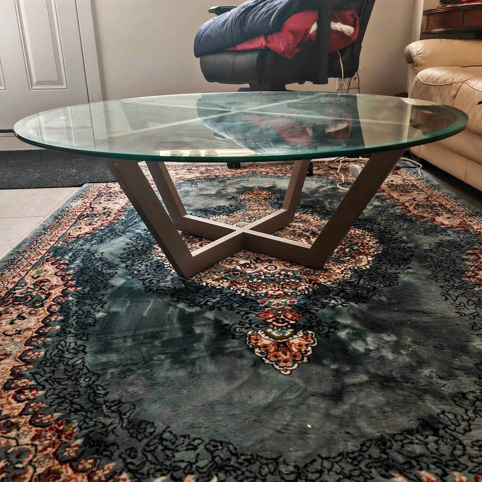 Modern Round Tempered Glass Coffee Table – Designer Style