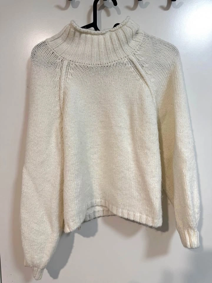 Mango Knit White Sweater