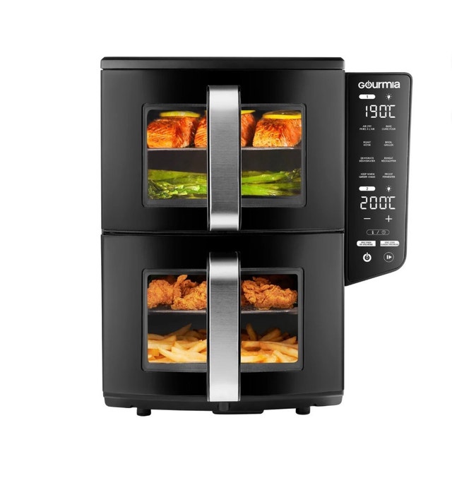 Gourmia 4 Dish 10.4 L (11 qt.) Dual Basket Air Fryer