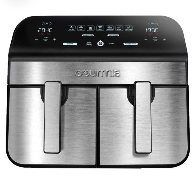 Gourmia 10-Qt Smart Dual Basket Digital Air Fryer