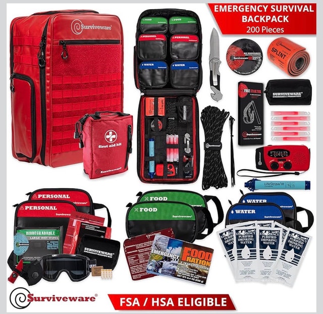 Brand New Surviveware The Responder Emergency Kit Backpack