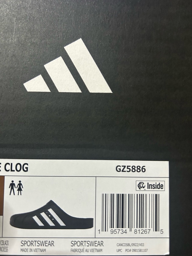 Brand New Adidas Black Sports Clogs Slides