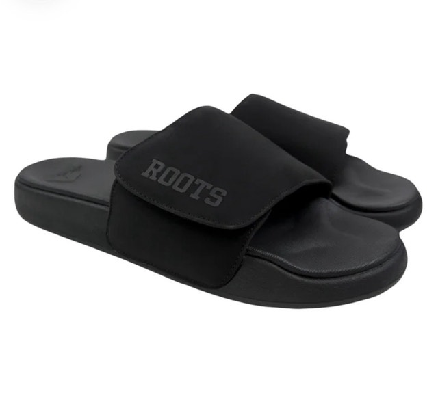 Brand New Roots Comfortable Plush Slides - Black