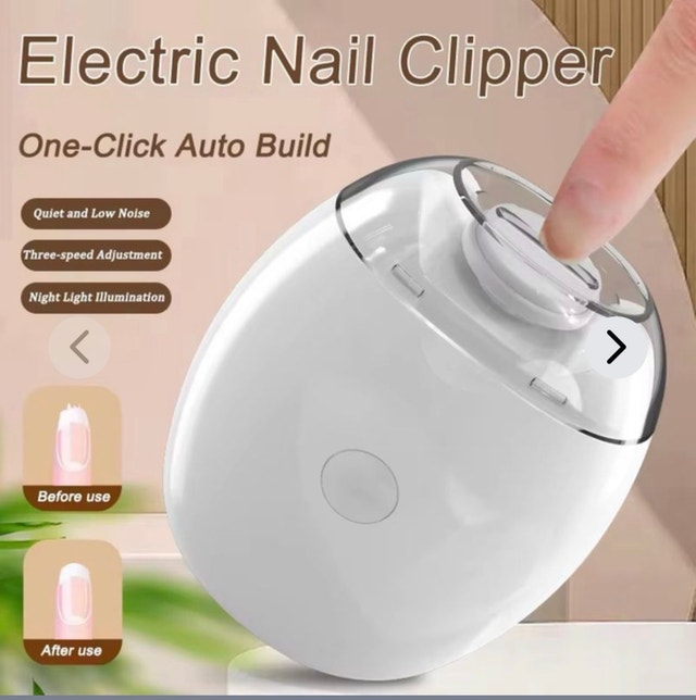 Brand New Electric Nail Trimmer Filer Polisher wt LED Light