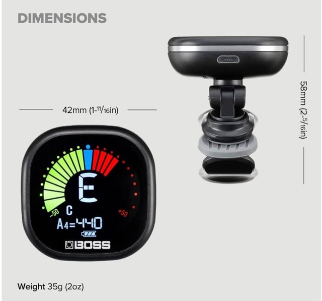 Brand New Boss TU-05 Clip-on String Music Tuner - photo 4