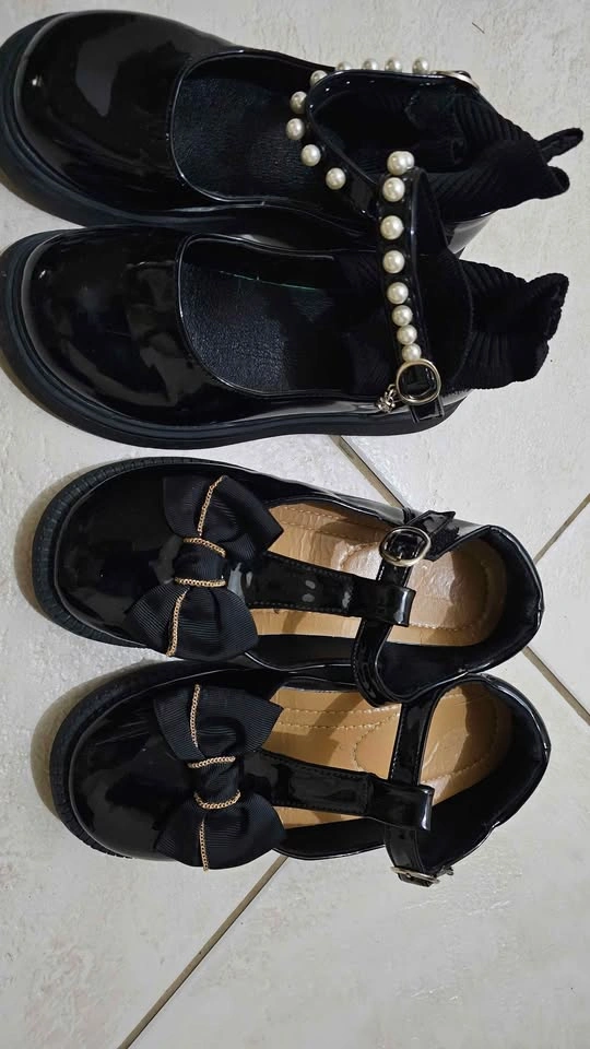 Girls Black Patent Mary Jane Shoes - 2 Pairs - photo 2