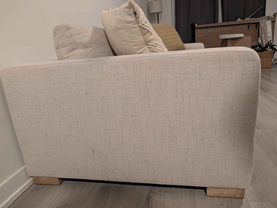 Urban Barn Modern Light Beige Woven Sofa - photo 3