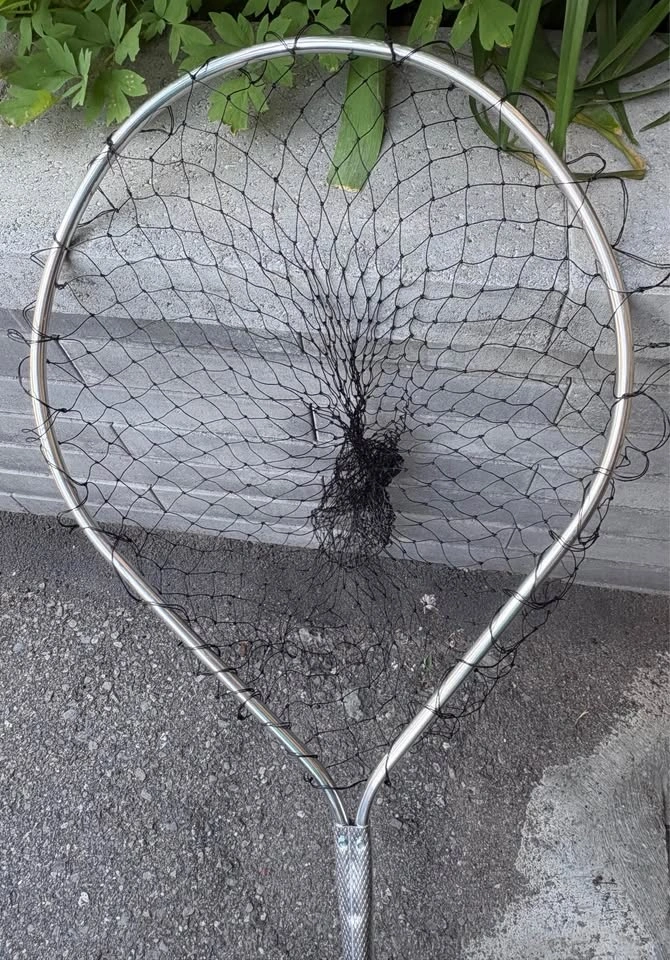 Large Aluminum Fishing Landing Net Tangle Free Net