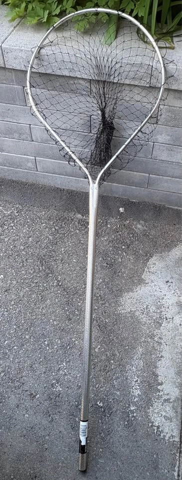 Large Aluminum Fishing Landing Net Tangle Free Net - photo 2