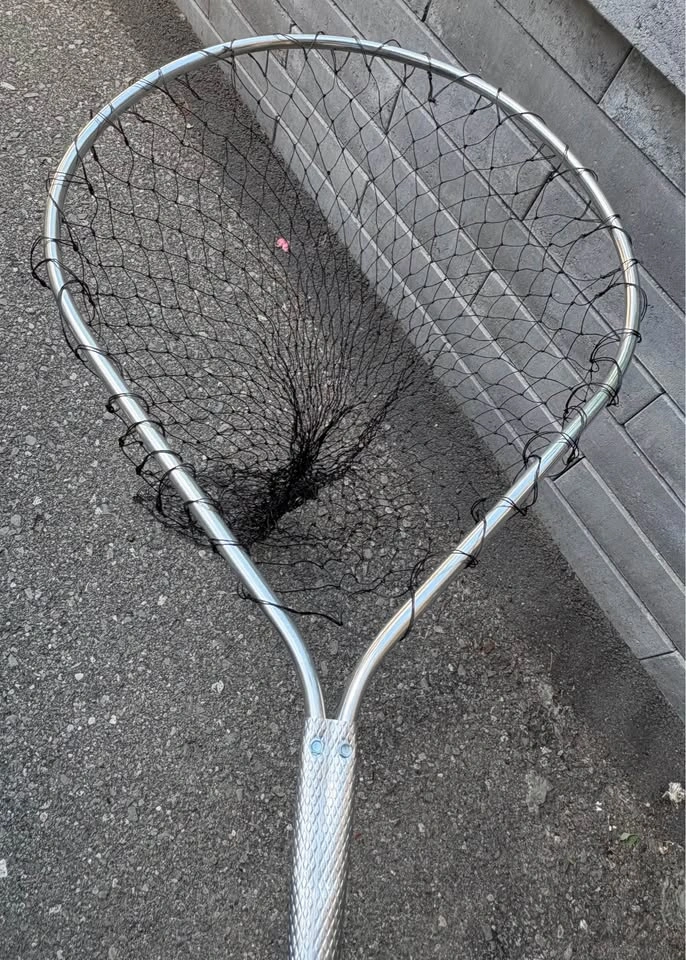 Large Aluminum Fishing Landing Net Tangle Free Net - photo 3