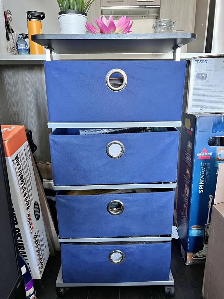 Sliding Cart with Drawers
