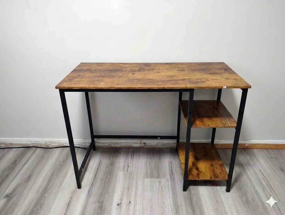Rustic Wood and Metal Desk Set - Three Desks