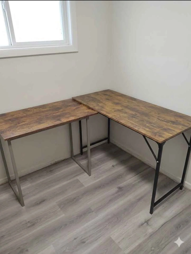 Rustic Wood and Metal Desk Set - Three Desks - photo 2