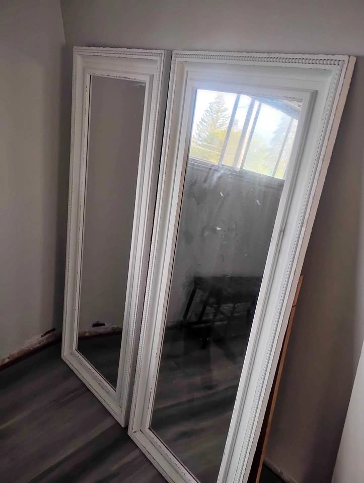 Moving Sale: Two Matching Rustic Floor Mirrors