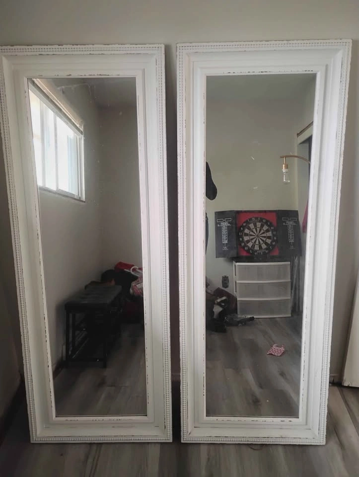 Moving Sale: Two Matching Rustic Floor Mirrors - photo 2