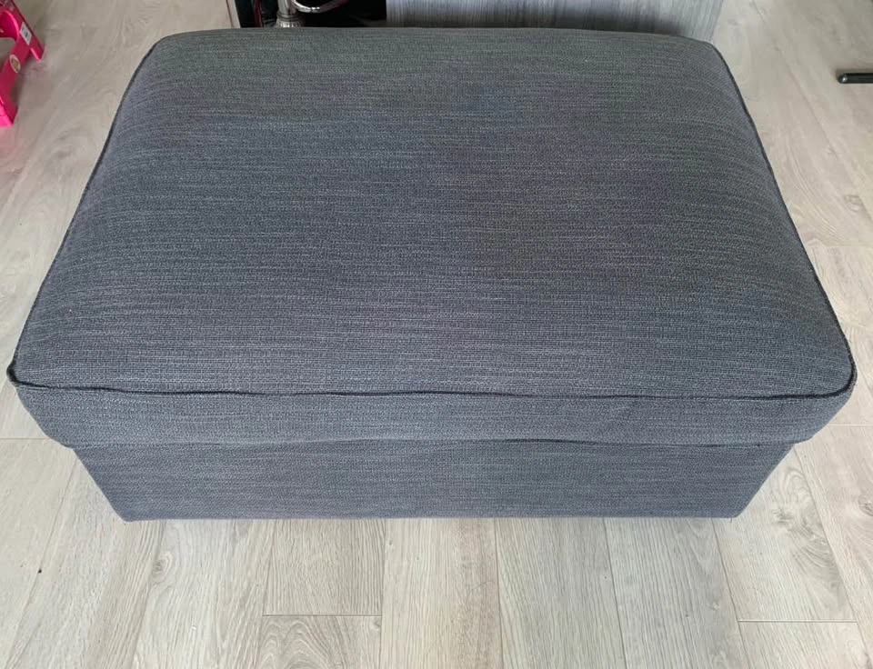 Grey Ottoman with Storage