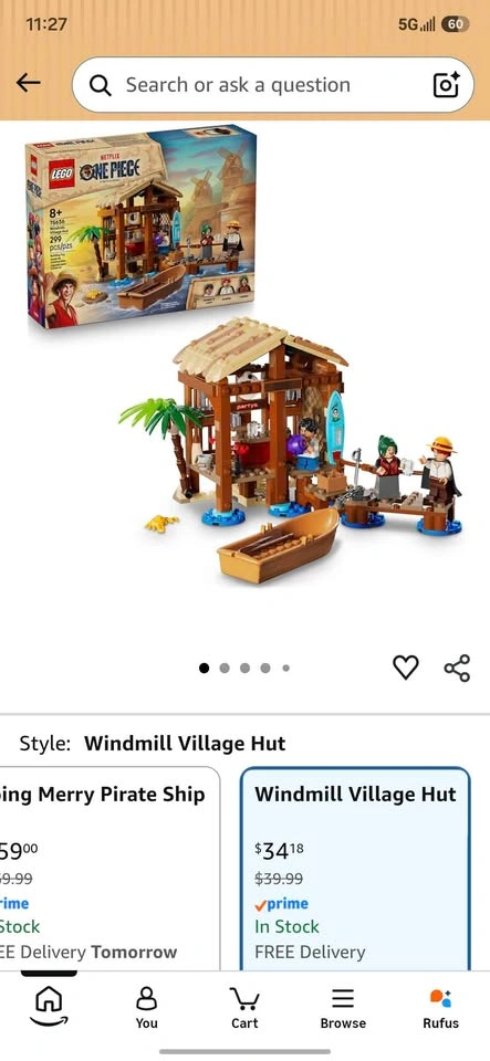 Brand New One Piece Windmill Village Hut Lego - photo 2