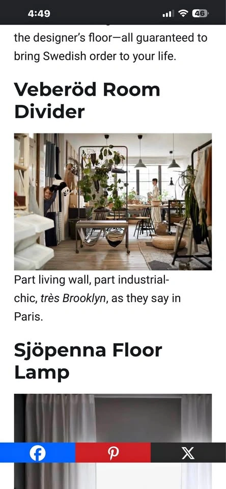 Rare IKEA Veberöd Room Divider – Mobile Living Wall