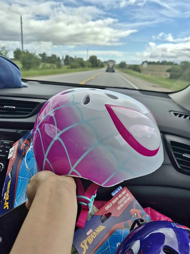 Brand New Girls Child Bike Helmet 5+ Spidergirl