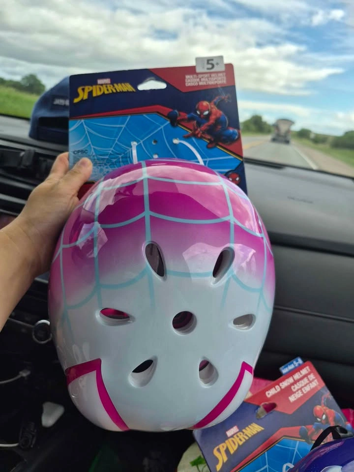 Brand New Girls Child Bike Helmet 5+ Spidergirl - photo 2