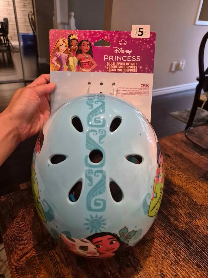 Brand New 5+ Girls Multisport Bike/Skate Helmet Disney Princess - photo 2