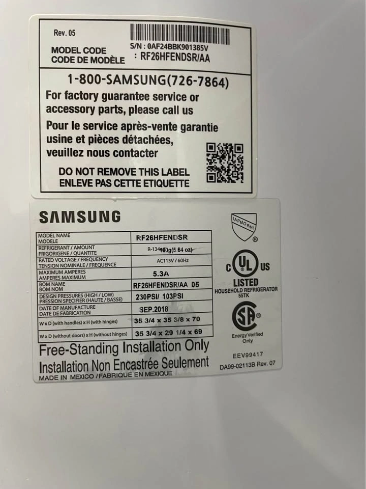 Samsung RF26HFENDSR Fridge $150 obo(READ DESCRIPTION) - photo 2