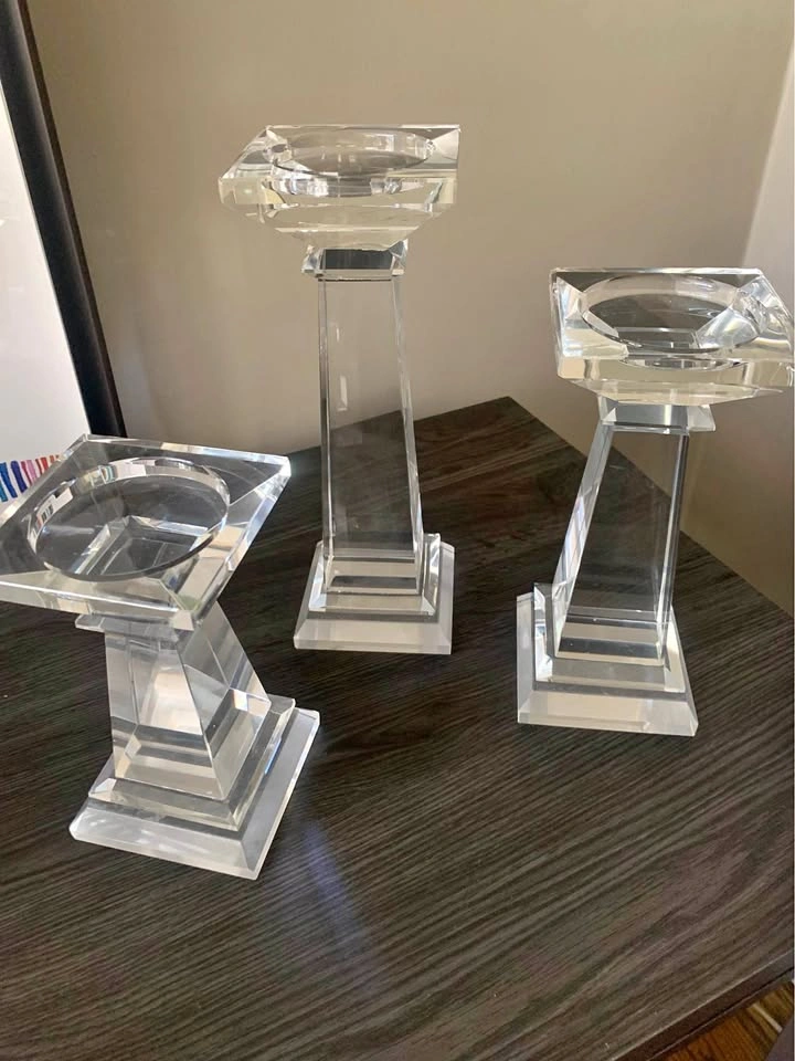 Crystal candle holders