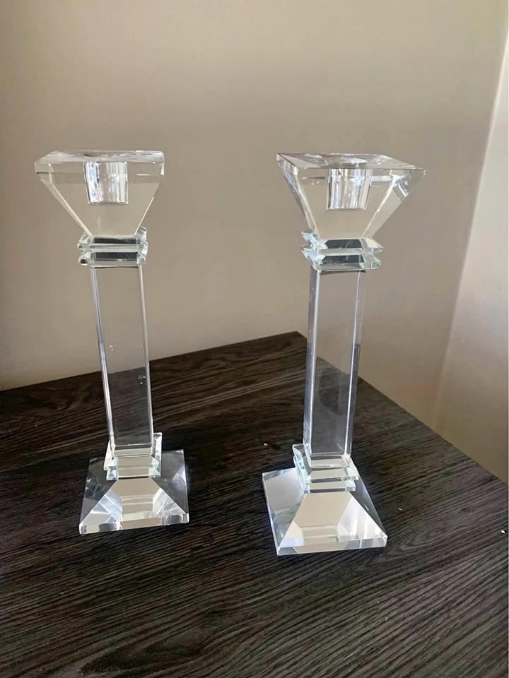 Crystal candle holders