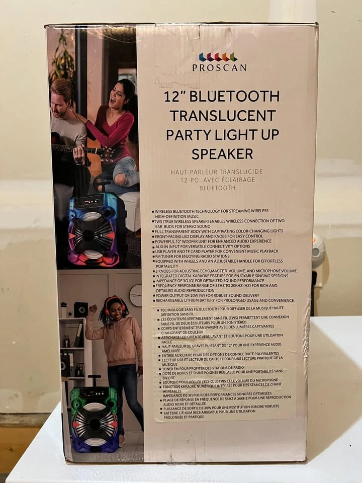 12″ Bluetooth Party Speaker with LED Lights - photo 4
