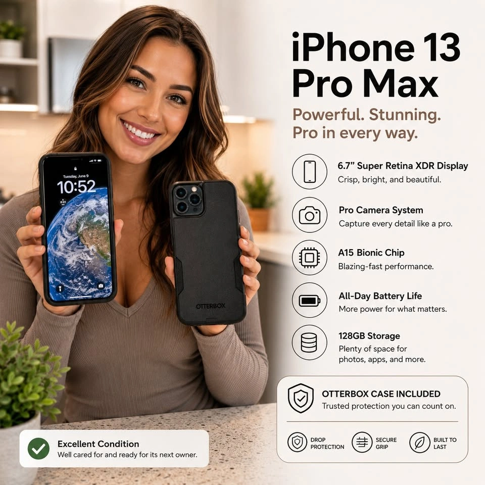 iPhone 13 Pro Max 128GB with Otterbox Case