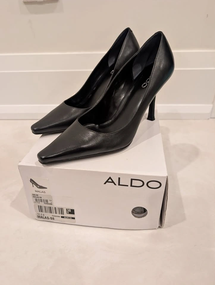Aldo Malas 38B Women's Pointed Toe Heels Black Pump